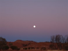 Moon rising at Finke