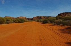 The Kennedy Range  viewed from the road into the camp