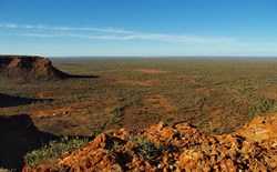 View from the escarpment with the camp ground below