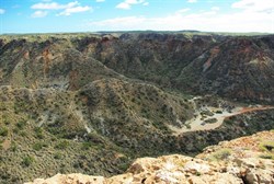 View from the Lookout into Shothole Canyon