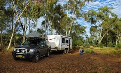 Camping in Halfway creek near Tom Price