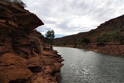 The rocky overhung edge near where I faced my challenge and won!
