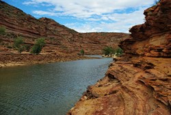 beautiful views along the river and opposite walls in the Gorge
