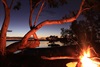 Camp fire at Dusk