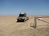Driving along the salt flats with the Cockburn Ranges on the right.