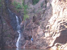 Climbing into the Hole at Wangi