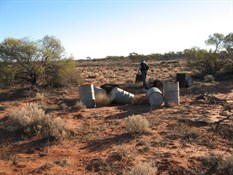 Fuel drums at Dingo Claypan.
