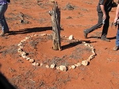 The 300 Mile peg near Dingo Claypan.