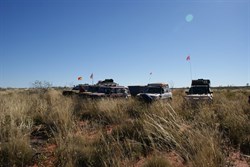 The explorers steeds amongst the spinifex