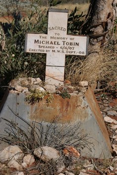 Tobins lonely grave above Well 40 - CSR