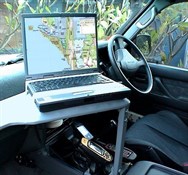 Laptop in a 4WD running OziExplorer