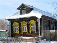 Typical Older Style Russian Log Home
