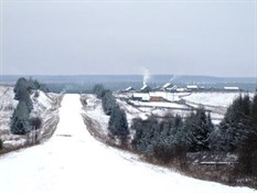 Russian Village Scene