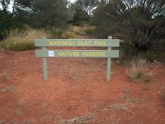 Mangkili Claypan Nature Reserve Sign