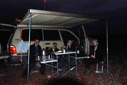 Cooking in the rain - with shelter!