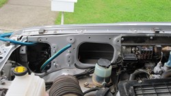 Engine Bay with Filter box out and pump fitted