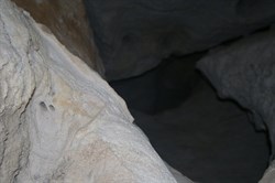 In the cave looking Up to the right