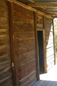 Timber slabs used for walls