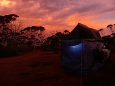 Bushfire sunset east of Baladonia