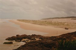 The beach when the tide is out