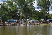waterfront camping at Theresa creek dam