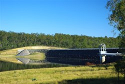 the dam wall