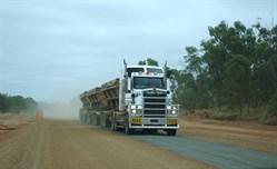 road train approaching