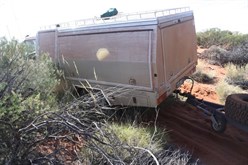 Mick's very heavy vehicle stuck on a dune