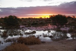 The sun still setting