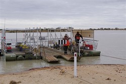The ferry returns from the other side