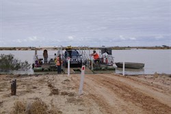 Someone had to be the first EO Member to cross by vehicle over the ferry