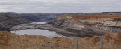 From the Lookout looking down to the Coal Mine Site