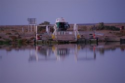 First light at the ferry site