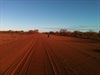 Running along the Gunbarrel Hwy