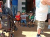 Kids sitting outside Birdsville Pub