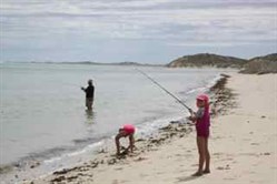 Amy catching Flathead