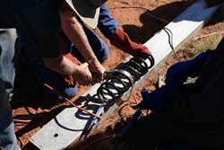 Strap tacked in place and ready for full welding