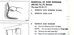 Remove the trim and cut the adhesive