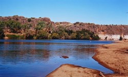 Geike Gorge - lots of sand from recent floods