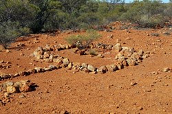 Aboriginal stone arrangements north of the air field