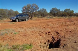 Kurna Gnamma hole right on the side of the Anne Beadell