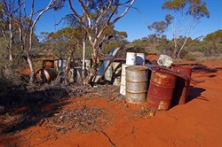 Old Fuel dump in the side of the Highway