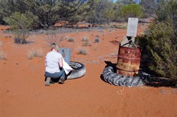 Fiona singing the visitors book at the Border