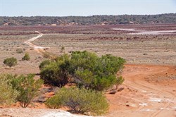 The track across Serpentine Lakes