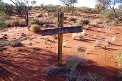 An original Emu sign before Tallaringa