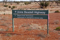 This sign at the end of the trip heralded back to perfect conditions