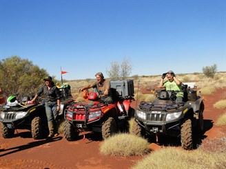 Our triumphant Quad riders at the Gary Highway
