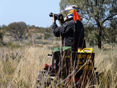 JW getting in some photography while out on the quads