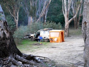 Camped beside the Murray River