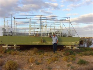 The usually high and dry Birdsville Track Ferry